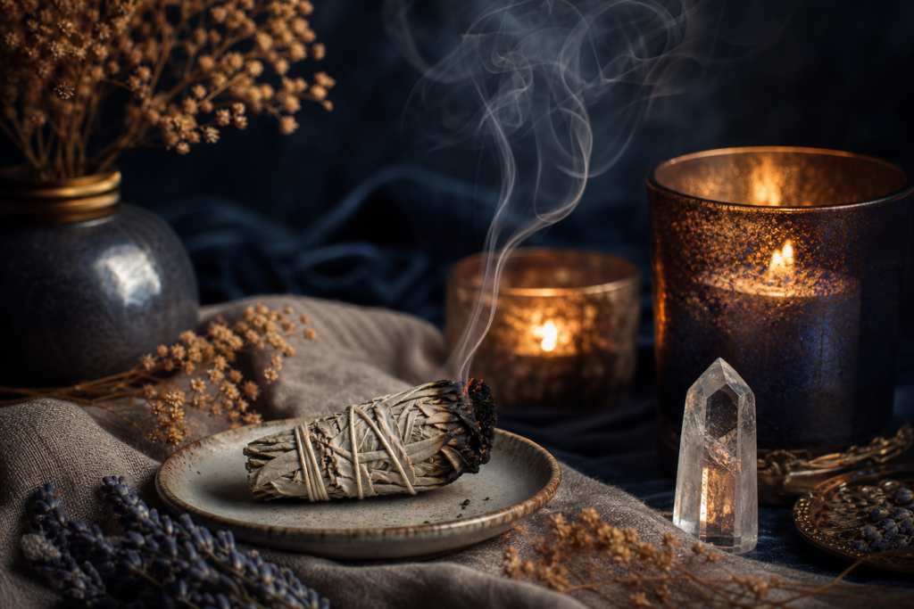 Vela, humo y salvia para una limpieza energética consciente
